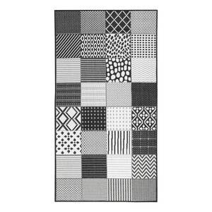 In-/Outdoorteppich Chester Kunstfaser - Schwarz / Weiß - 80 x 150 cm