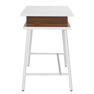 Bureau Paide Blanc brillant / Imitation noyer