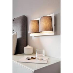 LED-wandlamp Serravalle linnen/staal - Aantal lichtbronnen: 2