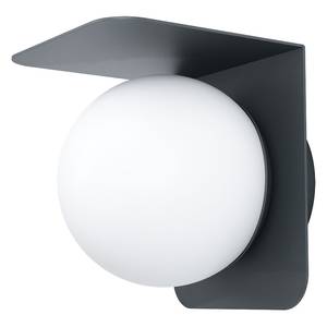 Wandlamp Corrientes polycarbonaat/aluminium - 1 lichtbron - Zwart