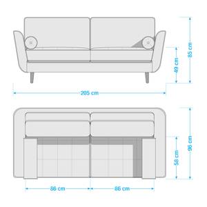 Sofa Vieux Lyon (2,5-Sitzer) Microfasser - Microfaser Panja: Dunkelgrün