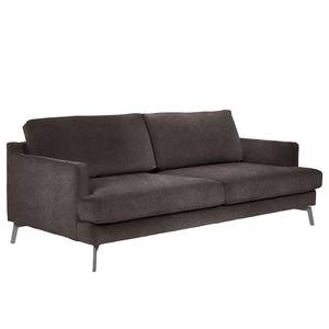 Sofa Vieux Bourg (3-Sitzer) Webstoff - Flachgewebe Nona: Dunkelgrau