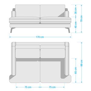 Sofa Vieux Bourg (2,5-Sitzer) Webstoff - Flachgewebe Nona: Taupe