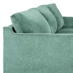 Ecksofa Vieux Bourg Webstoff - Flachgewebe Nona: Blau - Longchair davorstehend rechts