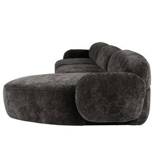 Ecksofa Vieux Colpo Microfaser - Microfaser Alana: Dunkelgrau - Breite: 344 cm - Longchair davorstehend rechts