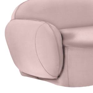 Ecksofa Viborg Flachgewebe - Flachgewebe Meave: Mauve - Longchair davorstehend rechts