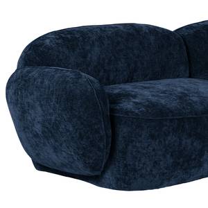 Ecksofa Vieux Colpo Microfaser - Microfaser Alana: Dunkelblau - Breite: 344 cm - Longchair davorstehend rechts