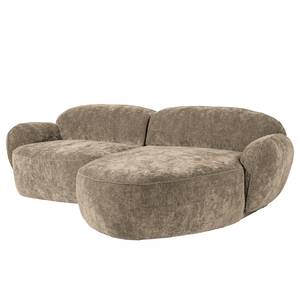 Ecksofa Viborg Microfaser - Microfaser Alana: Beige - Longchair davorstehend rechts