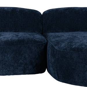 Ecksofa Viborg Microfaser - Microfaser Alana: Dunkelblau - Longchair davorstehend rechts