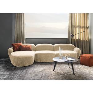 Ecksofa Vieux Colpo Microfaser - Microfaser Alana: Creme - Breite: 344 cm - Longchair davorstehend links