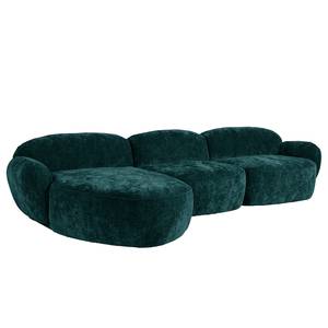 Ecksofa Vieux Colpo Microfaser - Microfaser Alana: Petrol - Breite: 344 cm - Longchair davorstehend links