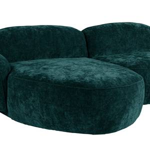 Ecksofa Vieux Colpo Microfaser - Microfaser Alana: Petrol - Breite: 344 cm - Longchair davorstehend links