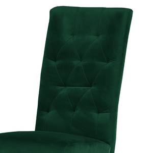 Gestoffeerde stoel Selda II fluweel/massief beukenhout - Donkergroen