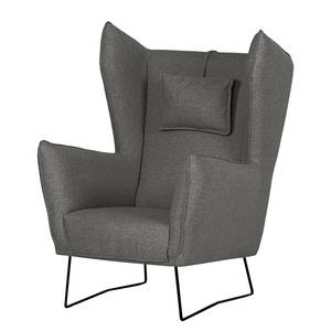 Fauteuil Caleta Tissu - Tissu Sogol: Gris foncé - Sans repose-pieds