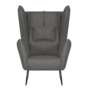 Fauteuil Caleta Tissu - Tissu Sogol: Gris foncé - Sans repose-pieds