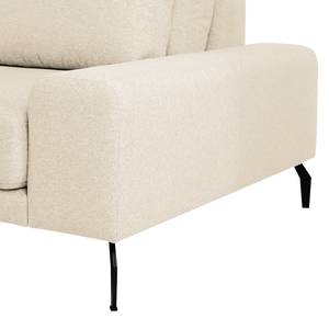 Wohnlandschaft Penda Webstoff Sogol: Creme - Longchair davorstehend links