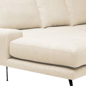 Wohnlandschaft Penda Webstoff Sogol: Creme - Longchair davorstehend links