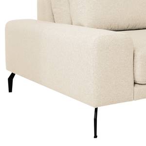 Ecksofa Penda mit Longchair Webstoff Sogol: Creme