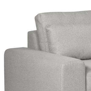 Hoekbank Gurabo met chaise longue geweven stof - Geweven stof Sogol: Rookgrijs - Longchair vooraanzicht rechts