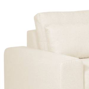 Canapé d’angle Gurabo avec méridienne Tissu - Tissu Sogol: Créme - Méridienne courte à droite (vue de face)
