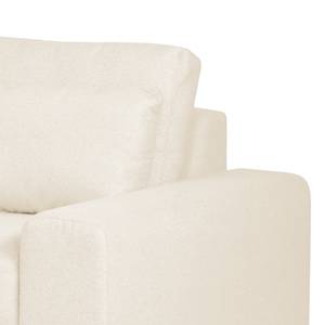Canapé d’angle Gurabo Tissu - Tissu Sogol: Créme - Méridienne courte à gauche (vue de face)