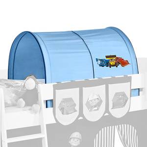 Tunnel de lit Tractopelle d’Axel II Bleu - Textile - 100 x 75 x 90 cm