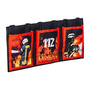 Hangende opbergvakjes Brandweer Rood - Textiel - 85 x 41 x 0.5 cm