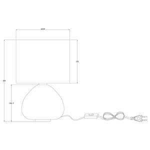 Tafellamp Salo II katoen/rookglas - 1 lichtbron - Rookgrijs