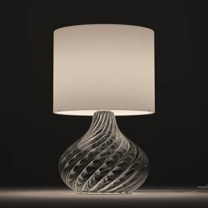 Lampe Salo IV Coton / verre transparent - 1 ampoule - Translucide