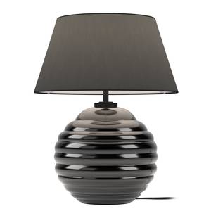 Tafellamp Arendal katoen/glas - 1 lichtbron - Zwart
