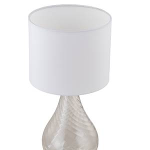 Tafellamp Salo I katoen/transparant glas - 1 lichtbron
