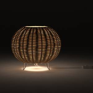 Lampada da tavolo Rauma I Ferro / Rattan - 1 punto luce - Beige