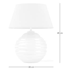 Lampe Arendal Coton / verre - 1 ampoule - Blanc