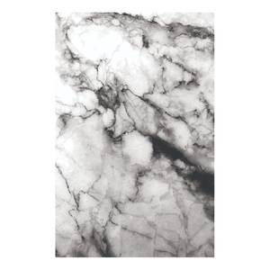 Laagpolig vloerkleed Smoky katoen/polyester - grijs/wit - 160 x 230 cm