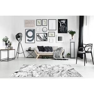 Tapis Marble Coton / Polyester - Gris / Noir - 120 x 180 cm