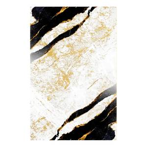 Tapis Mera Coton / Polyester - Noir / Blanc / Doré - 160 x 230 cm