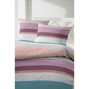 Parure de lit Heavy Stripe Coton - Multicolore - 135 x 200 cm + oreiller 80 x 80 cm