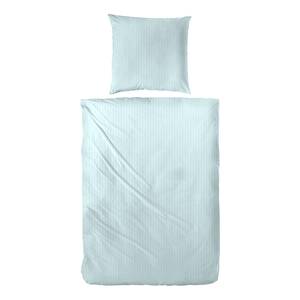 Parure de lit Uni Coton - Bleu - 155 x 220 cm + oreiller 80 x 80 cm