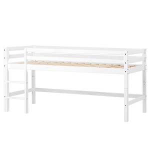 Halfhoog bed Hoppekids Basic I Wit - 70 x 190 cm - Met ladder