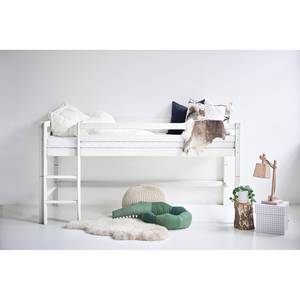 Halfhoog bed Hoppekids Basic I Wit - 70 x 190 cm - Met ladder