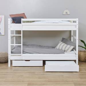 Lits superposés Hoppekids Basic I Blanc - Bois massif - 208 x 145 x 101 cm