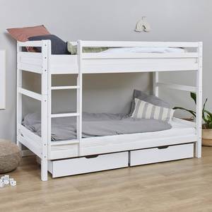 Lits superposés Hoppekids Basic I Blanc - Bois massif - 208 x 145 x 101 cm