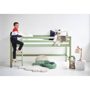 Halfhoog bed Hoppekids Basic I Groen - 90 x 200cm - Met ladder