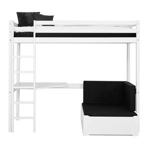 Lit mezzanine Hoppekids Basic III Blanc - Bois massif - 208 x 177 x 101 cm