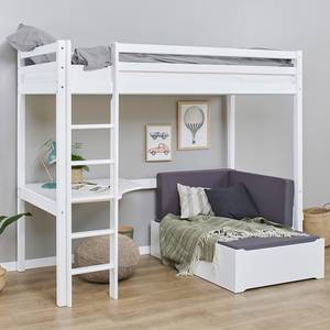 Lit mezzanine Hoppekids Basic III Blanc - Bois massif - 208 x 177 x 101 cm