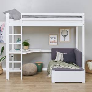 Lit mezzanine Hoppekids Basic III Blanc - Bois massif - 208 x 177 x 101 cm