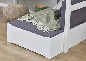 Lit mezzanine Hoppekids Basic III Blanc - Bois massif - 208 x 177 x 101 cm