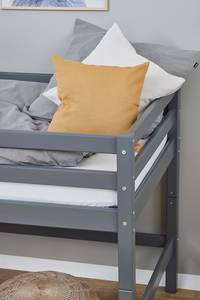 Halfhoog bed Hoppekids Basic I Zwart - 90 x 200cm - Met ladder