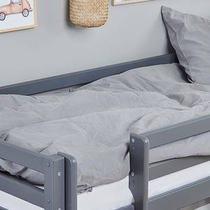 Halfhoog bed Hoppekids Basic I Zwart - 90 x 200cm - Met ladder