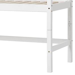 Halfhoog bed Hoppekids Basic I Wit - 70 x 160cm - Met ladder